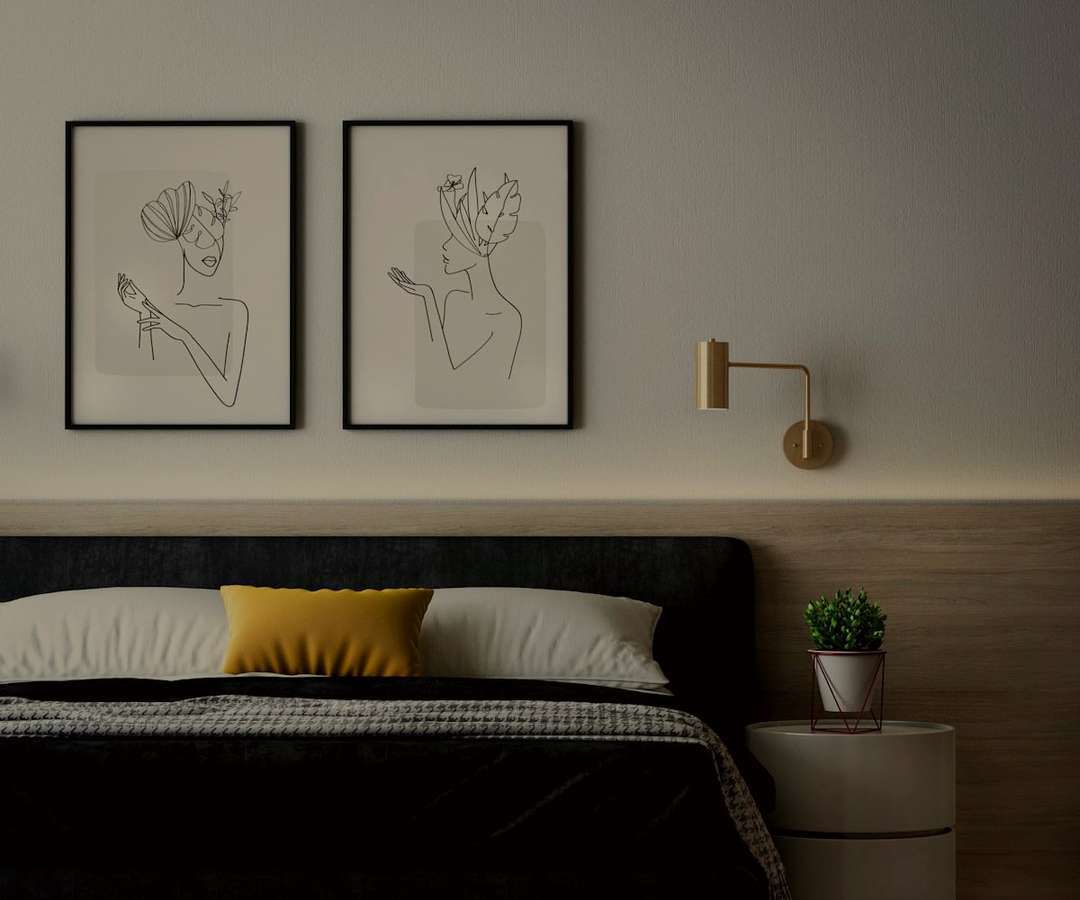 Comfortable finished room in a renovated basement